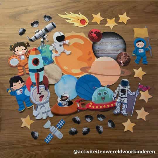 Ruimtevaart - Afbeeldingen voor speel en thema tafel