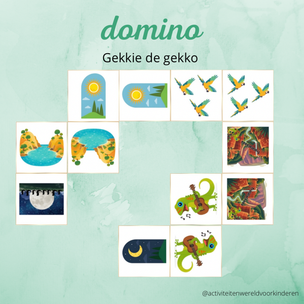 Gekkie de gekko - Domino