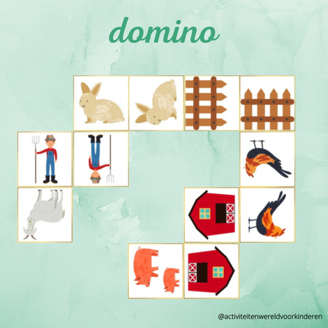 Een nieuw vriendje op de boerderij - domino