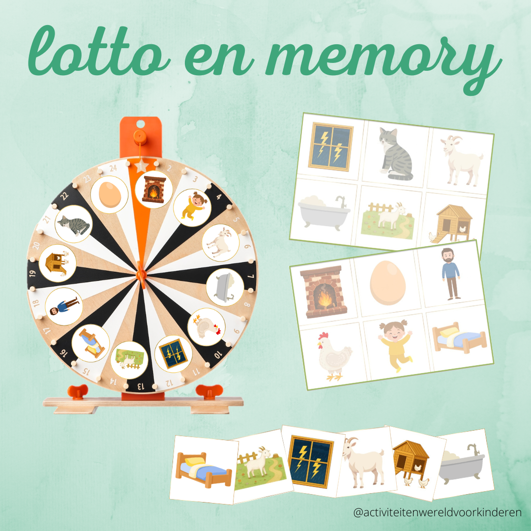 De kipjes en de geit - Lotto en Memory