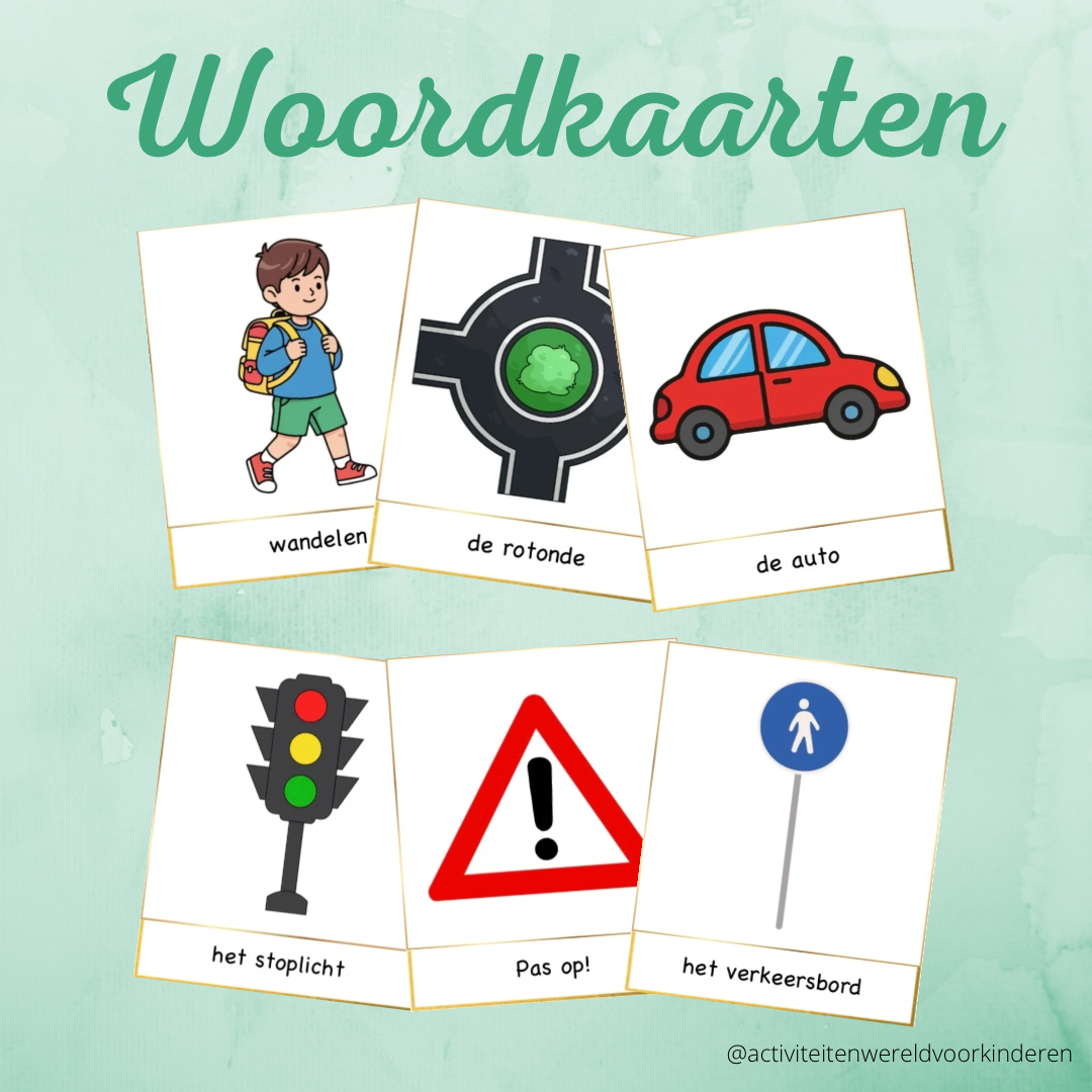 In het verkeer - woordkaarten