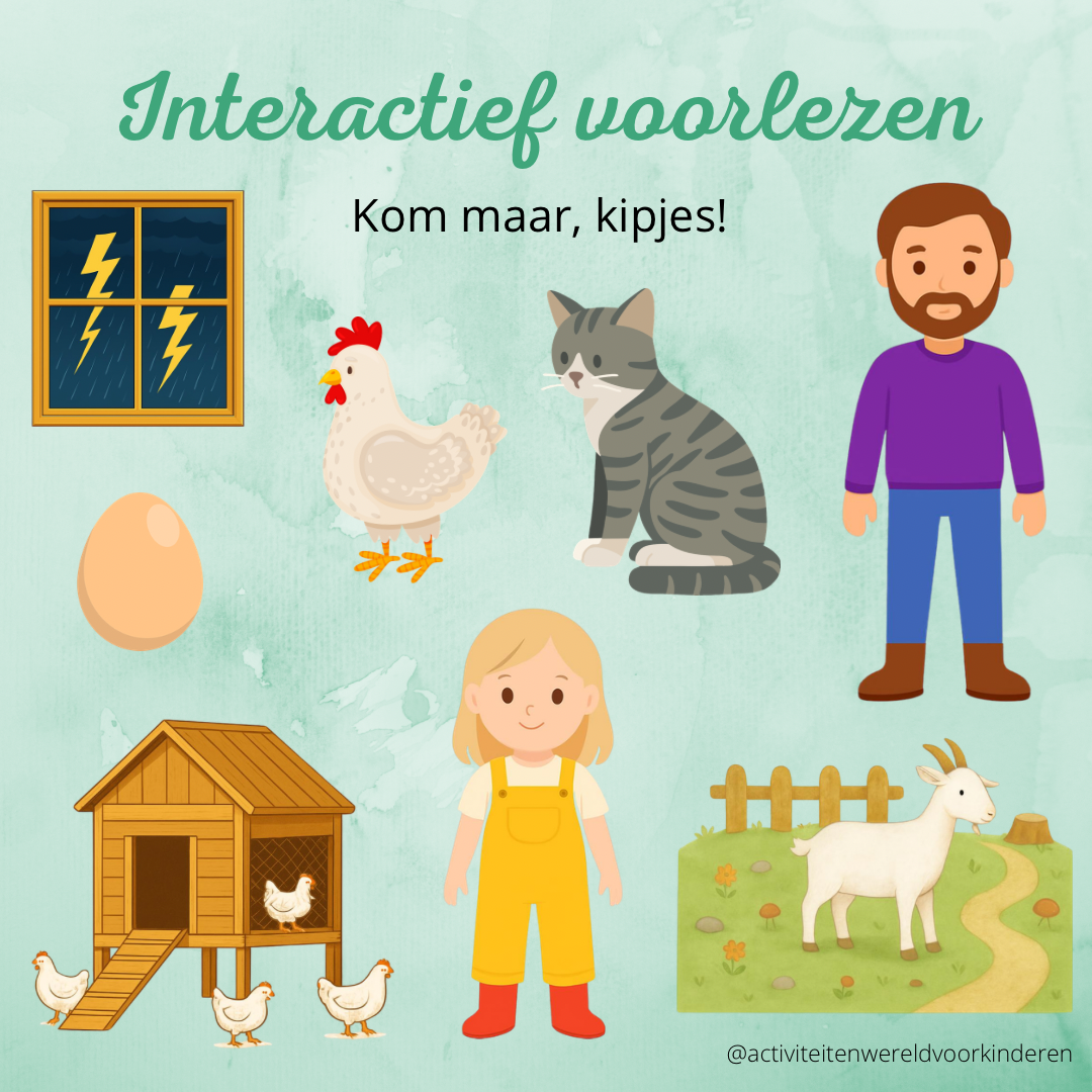 Kom maar, kipjes! - Interactief voorlezen