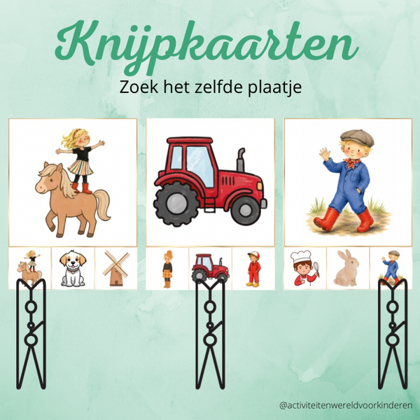 Boer Boris, dans met mij! - knijpkaarten zelfde plaatje