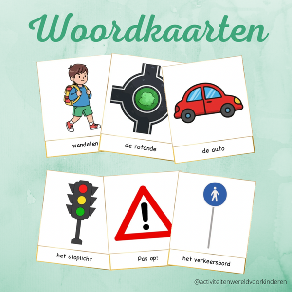 In het verkeer - woordkaarten