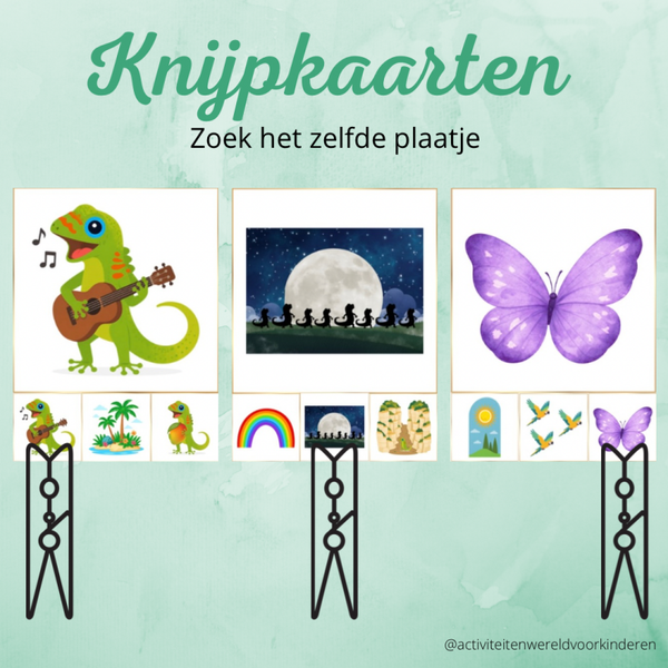 Gekko zingt erop los - Knijpkaarten zelfde plaatje