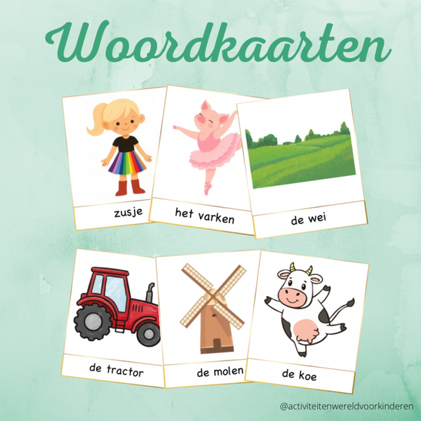 Dansen op de boerderij - woordkaarten