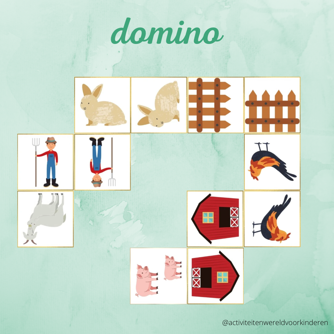 Een nieuw vriendje op de boerderij - domino
