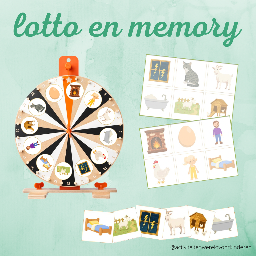 De kipjes en de geit - Lotto en Memory