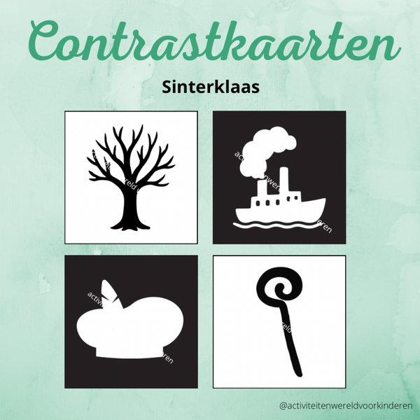 Contrastkaarten - Sinterklaas