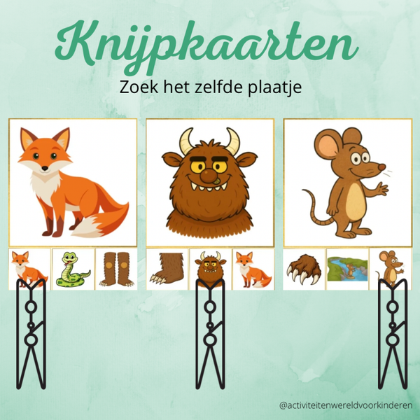 De Gruffalo - Knijpkaarten zelfde plaatje