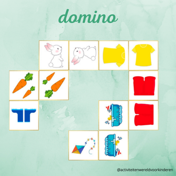 Konijn wil niet! - domino