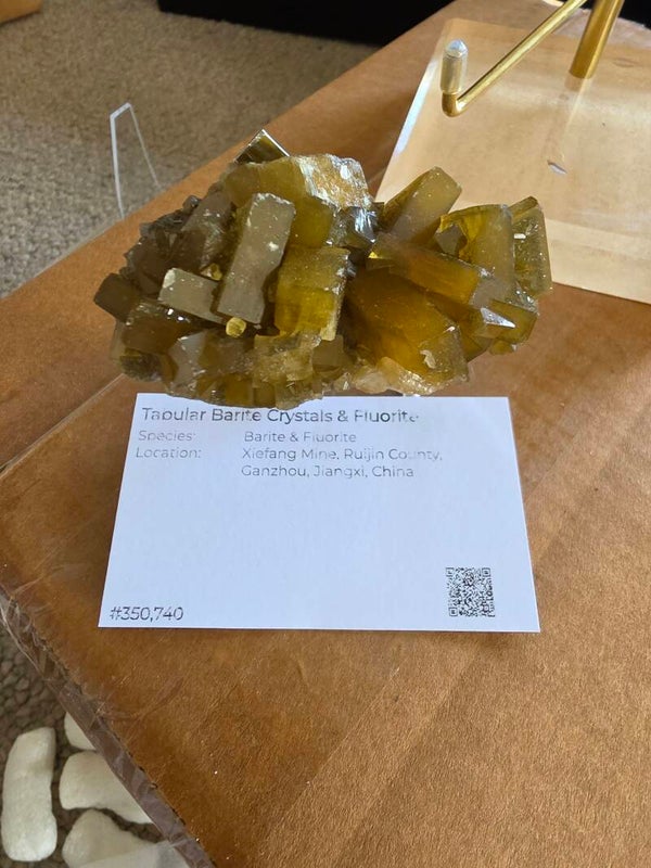 Tabular Barite Crystals and Fluorite