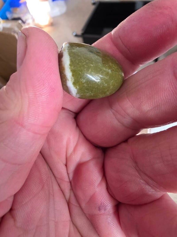 Olive Jade tumbles