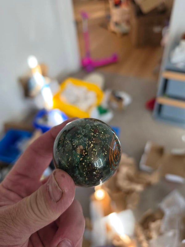 Green adventurine Orgonite sphere