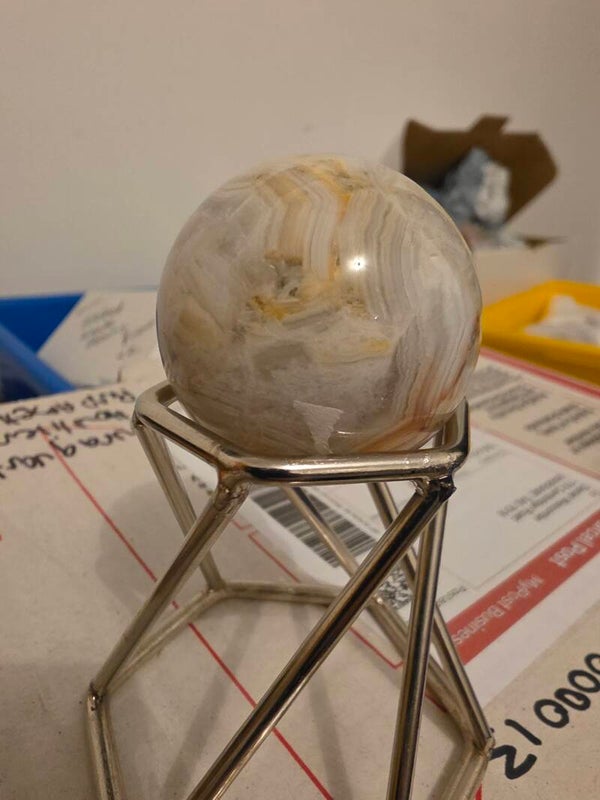 Crazy lace Agate sphere