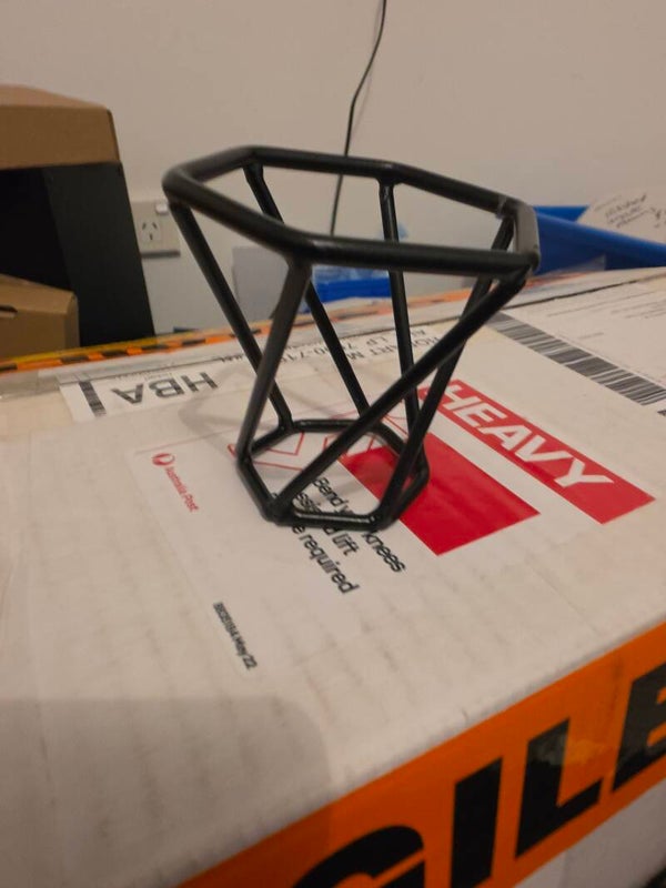 Black hex sphere stands