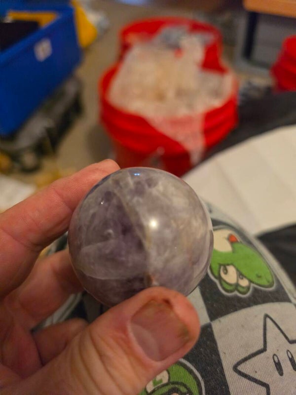 Chevron Amethyst spheres 5cm