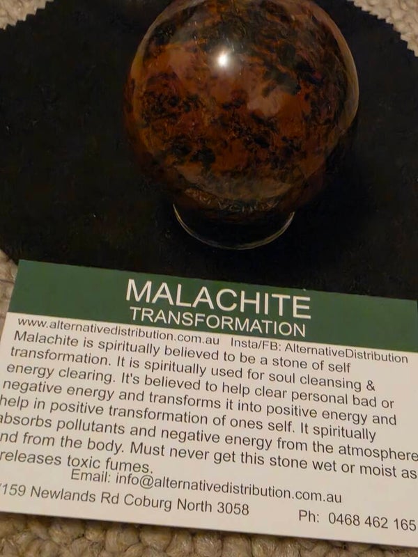 Malachite sphere