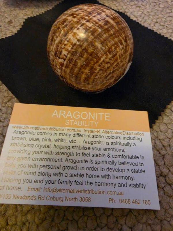 Brown Aragonite sphere