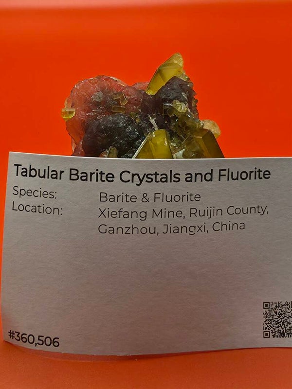 Tabular Barite Crystals and Fluorite