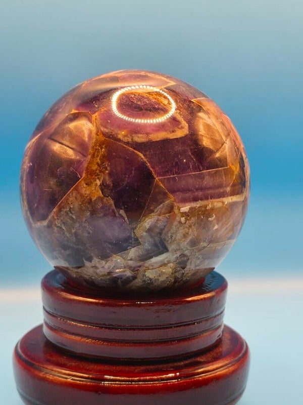 Chevron Amethyst spheres 8.5cm
