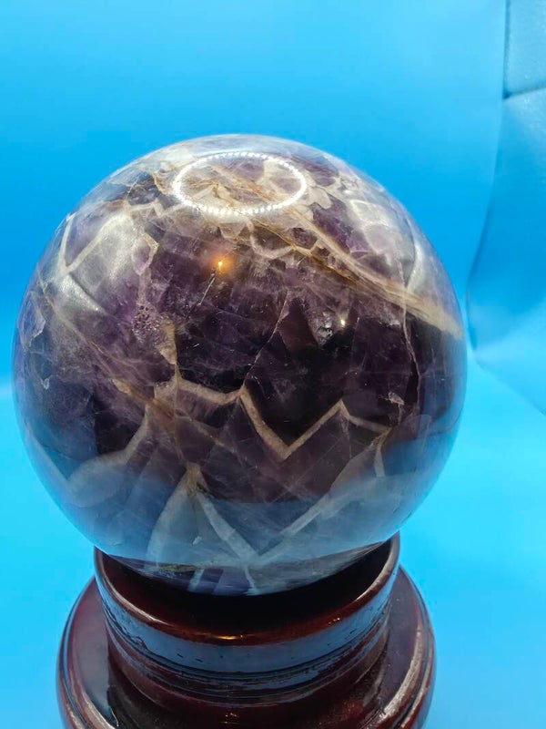 Chevron Amethyst sphere