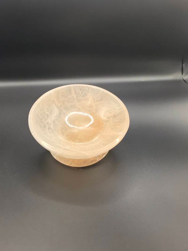 Orange Selenite bowl 10cm with base