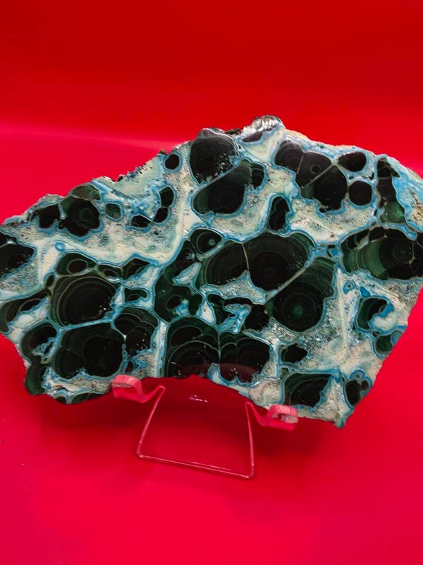 Polished Malachite and Chrysocolla