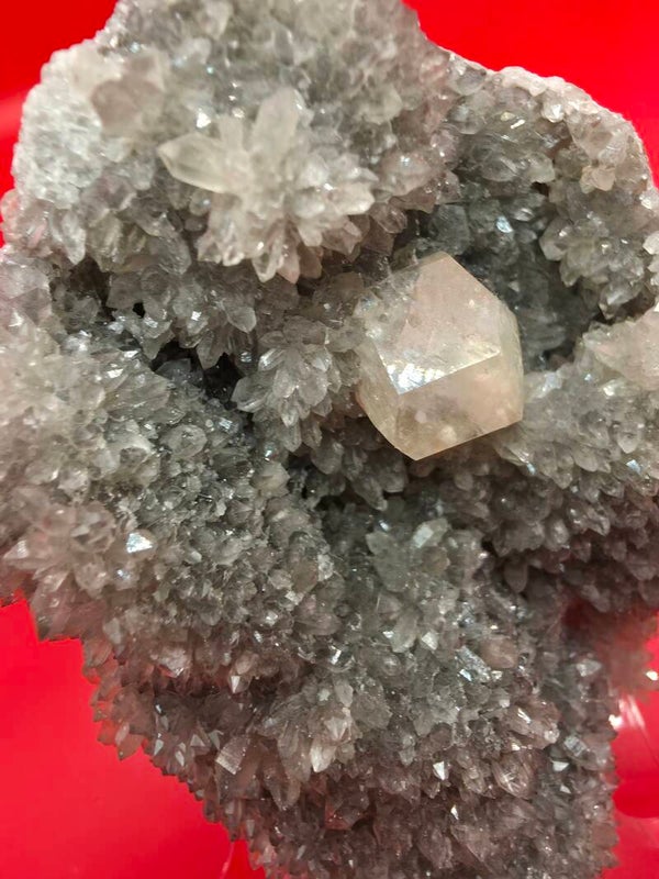 Calcite on Quartz