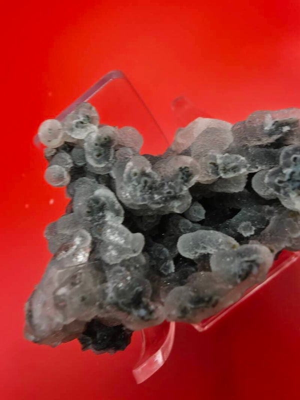 Black Chalcedony on Apophyllite