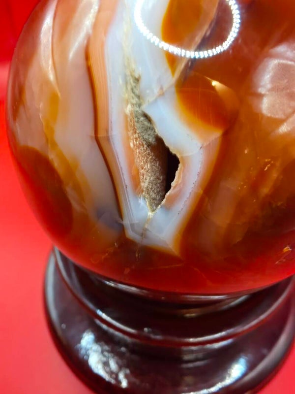 Carnelian Geode Sphere 9cm