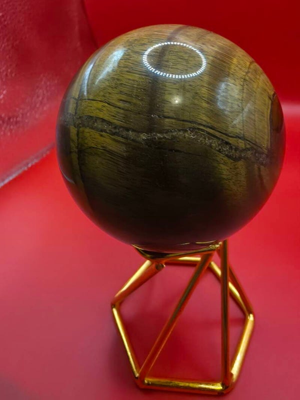 Golden Tiger eye Chartoyancy sphere 8cm