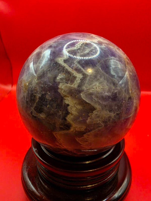 Violet Chevron Amethyst sphere 9cm