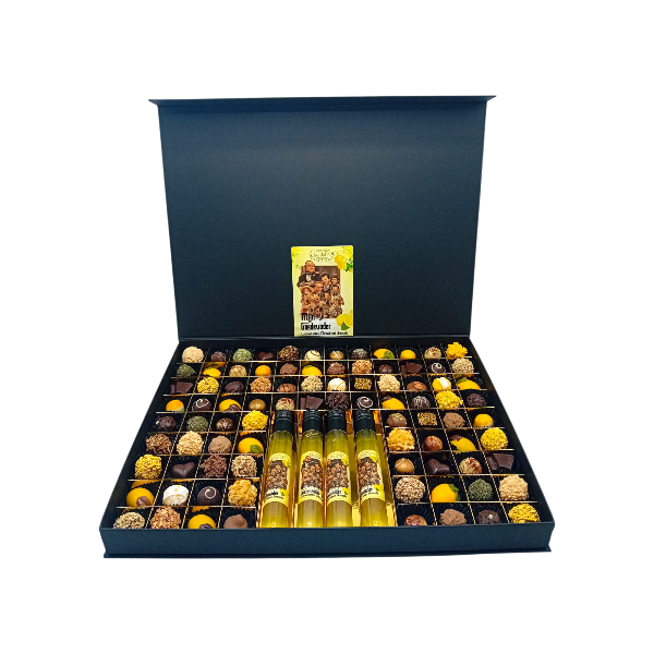 Limoncello Box mix 108 van truffels en bonbons + 4 Tubes met limoncello