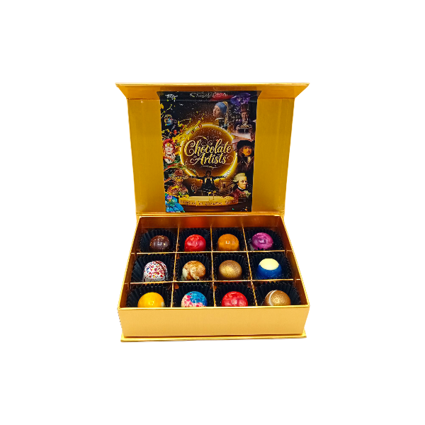 12 ChocolaDNA: Exclusieve Handgemaakte Chocolade Bonbons | Unieke Kunstwerkjes