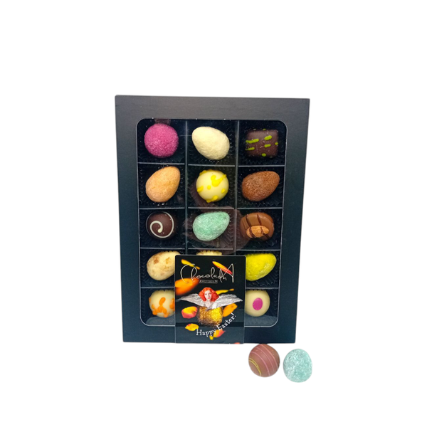 Mix doosje van 15 paaseitjes en bonbons (past door de brievenbus!)