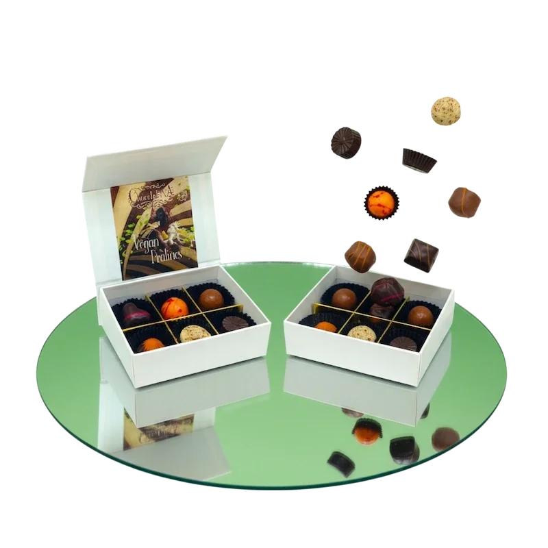 Vegan Luxe Chocolade Bonbons | Lactosevrij & Vol Smaak | 6 maten vanaf: