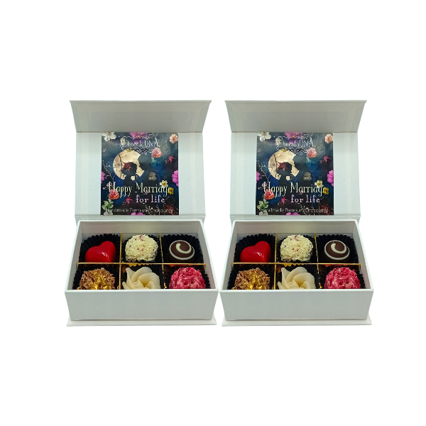 Luxe magneetbox-HAPPY MARRIAGE-Mini 2x6-wit