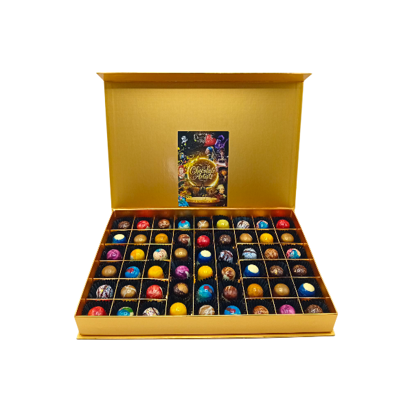 54 Exclusieve Handgemaakte Chocolade Bonbons - Een Kunstwerk van Smaak