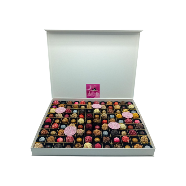 Handgemaakte Chocolade bonbons voor geboorte baby - mega Groot