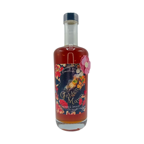 Karamel Zeezout Likeur met Goudvlokken & Poëziealbum - Het Perfecte Moeder-cadeau