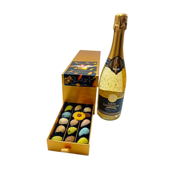 Luxe Paas chocolade in cadeaubox met Paas Chocolade en Louis Eschenauer