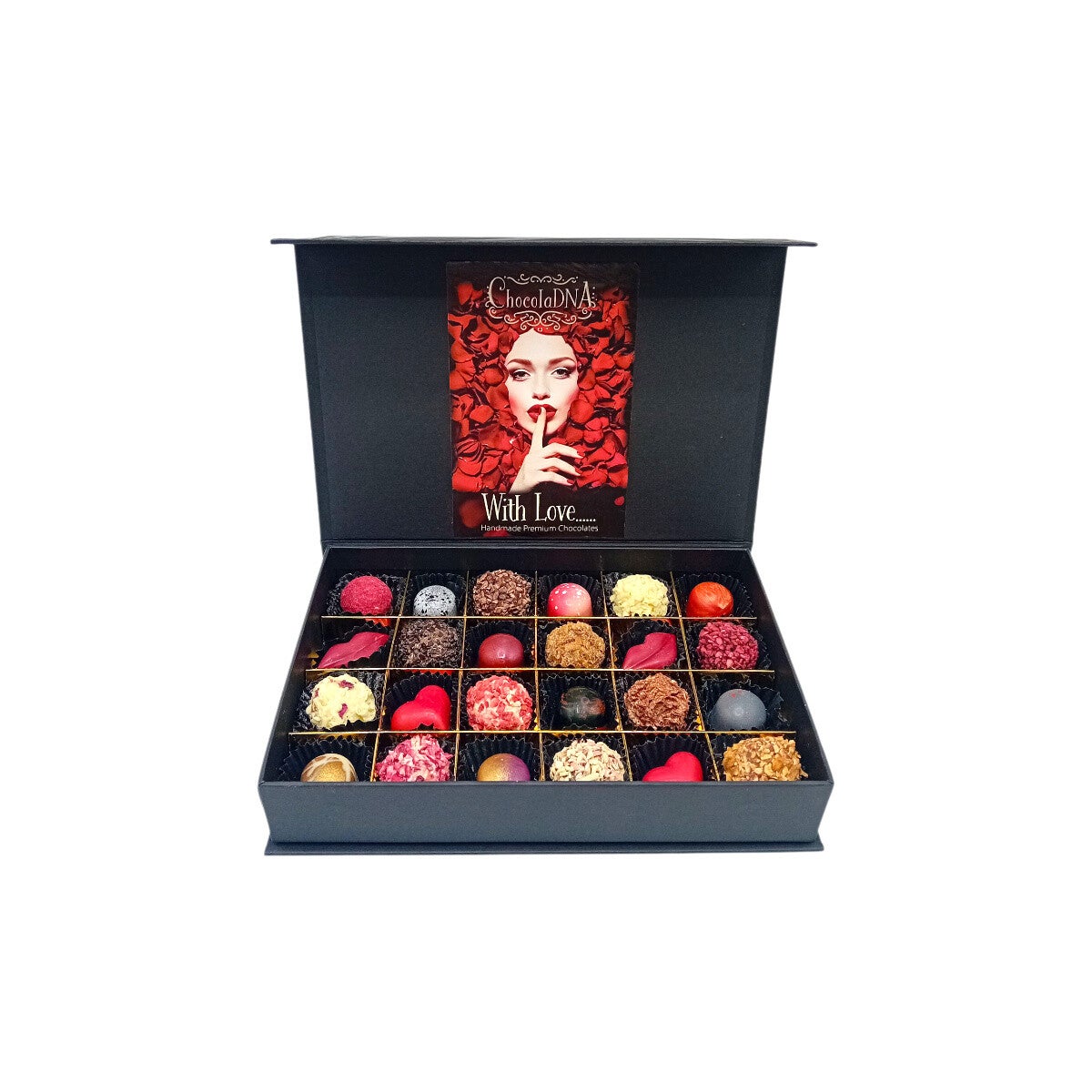 Chocolade Liefdesbox | Handgemaakte Bonbons & Truffels | Romantisch Cadeau