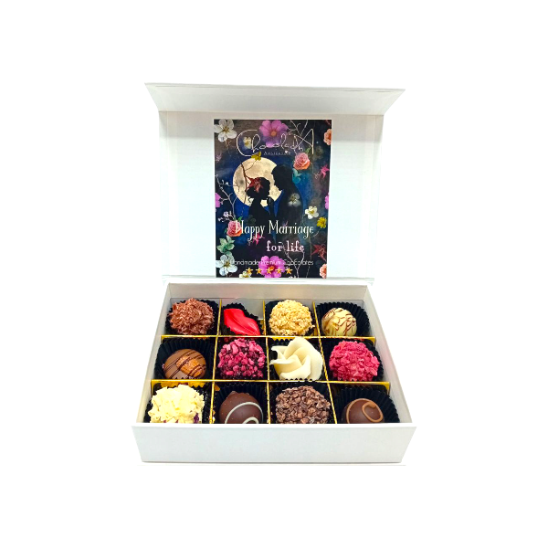 Bruidsbox Chocolade bonbons| Uniek Huwelijkscadeau | Chocoseum