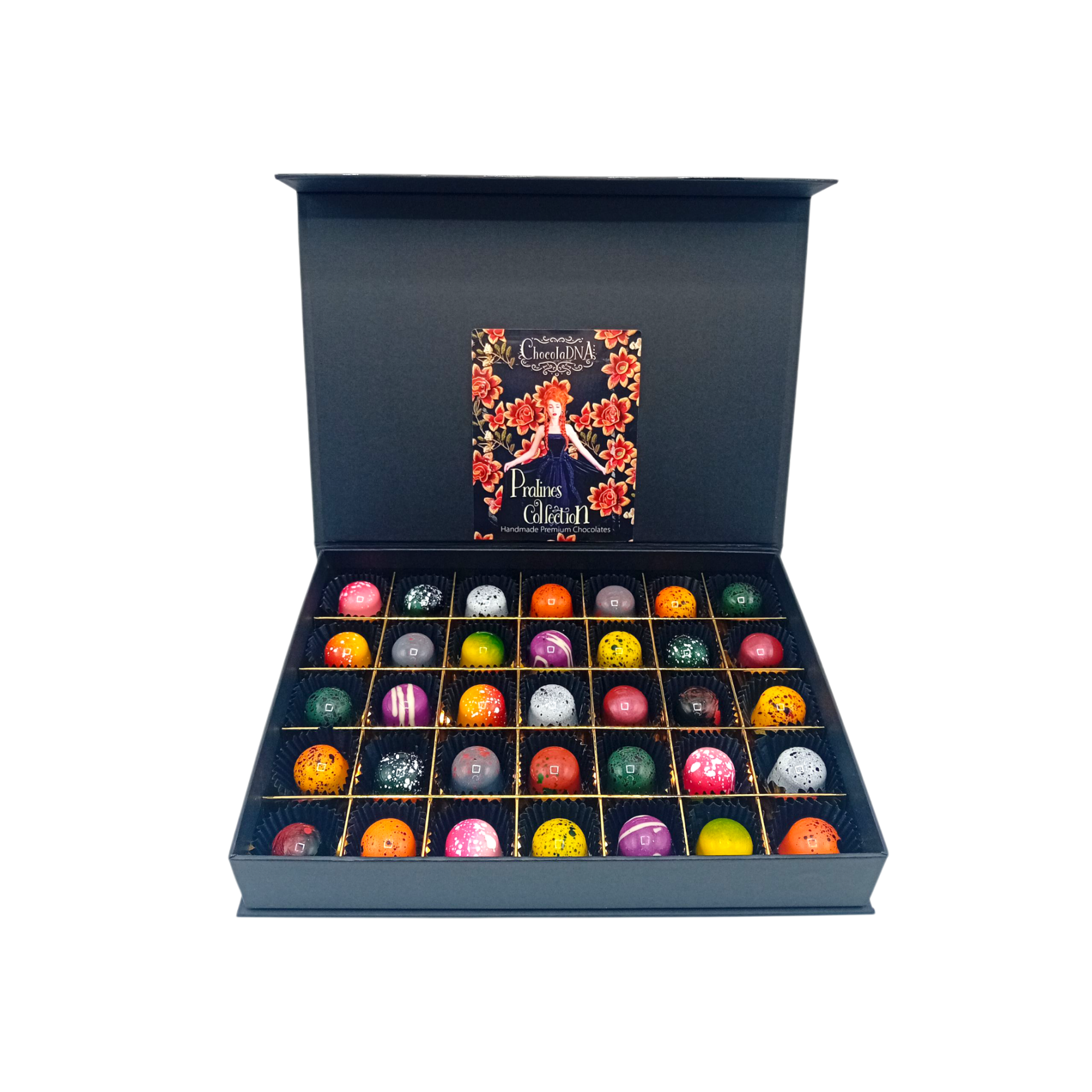 Chocolade Pralines -groot (35 stuks) | Chocolade Cadeau | Chocoseum