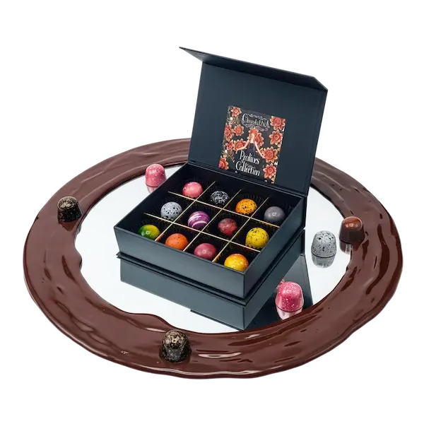 Chocolade Pralines & Bonbons 12 stuks,  Ambachtelijk & Kleurrijk | Chocoseum