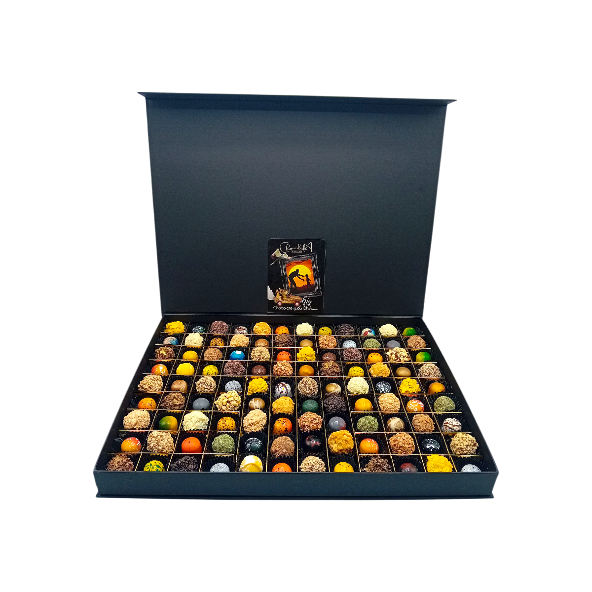 Vaders Chocolade Truffels & Pralines met Poëziealbum  - mega (108 stuks) | Mega Cadeau voor vaders| Chocoseum
