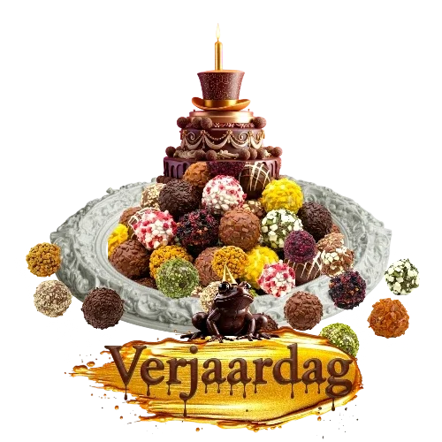 Chocolade verjaardag bonbon luxe en origineel gratis kaart en verzending