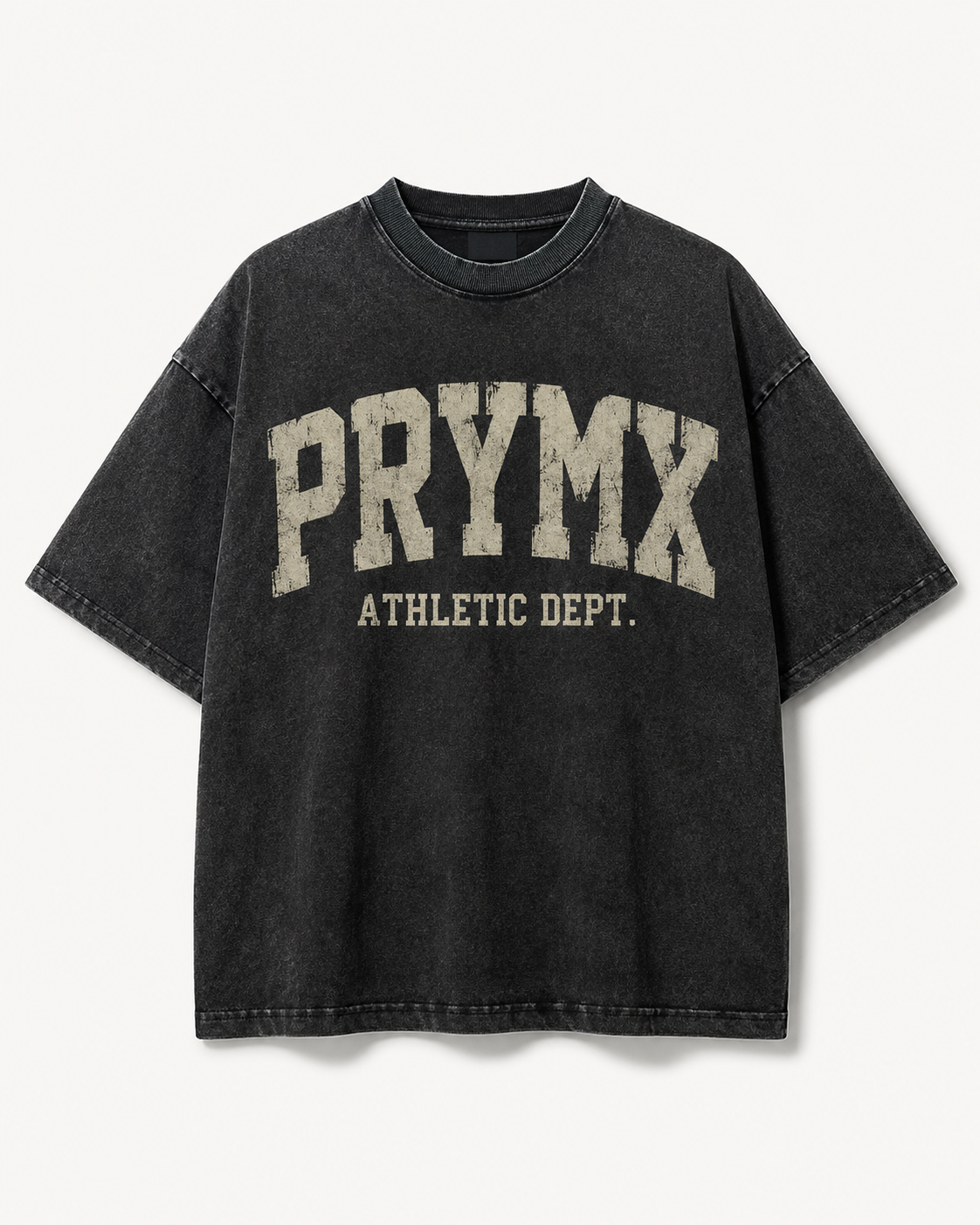 PRYMX Oversized Washed Tee – Black