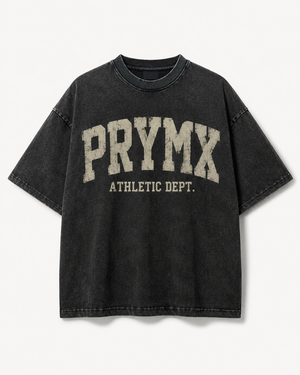 PRYMX Oversized Washed Tee – Black